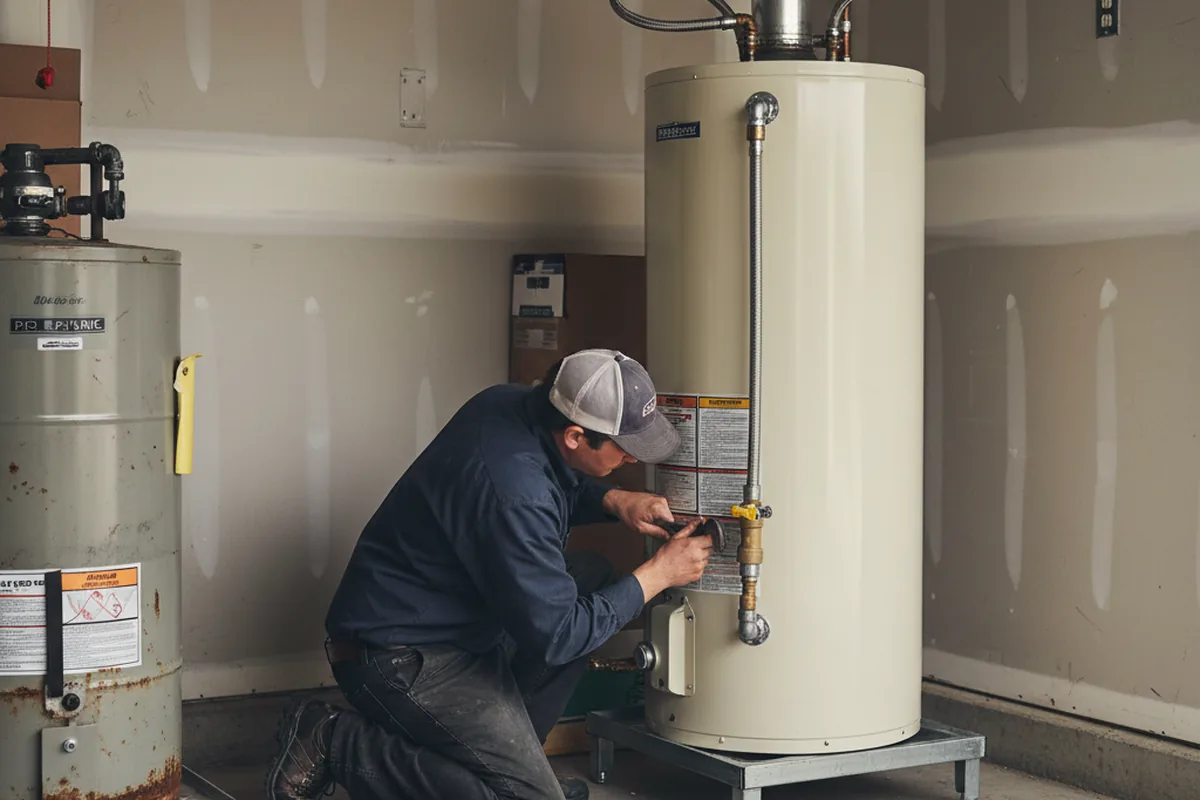 Water heater and shutoff valve replacement in Dallas